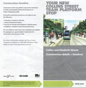 "Your new Collins Street Tram Platform Stop"