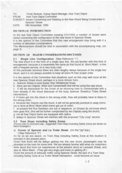 "Issues concerning and relating to the New Shunt being Constructed in Spencer Street"
