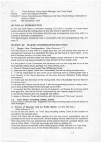 "Issues concerning and relating to the New Shunt being Constructed in Spencer Street"