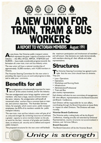 "A new union for Train, Tam and Bus Workers"