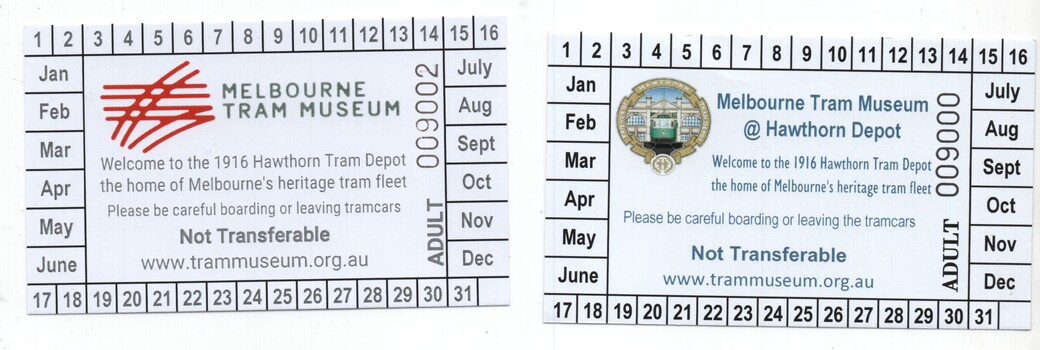 Adult ticket for the Melbourne Tram Museum @ Hawthorn Depot