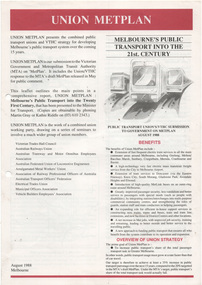 "Union Metplan - August 1988"
