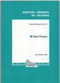 "Special Report No. 15 - Met Ticket"
