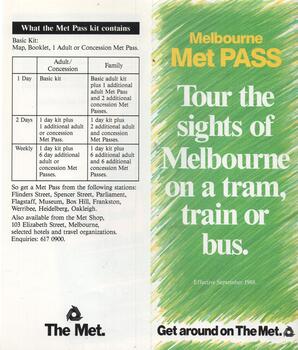 "Melbourne MetPass - tour the sights of Melbourne on a tram, train or bus"