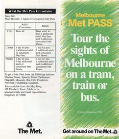 "Melbourne MetPass - tour the sights of Melbourne on a tram, train or bus"