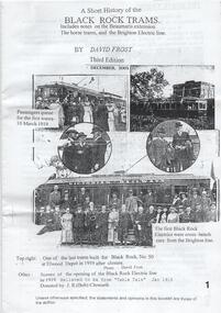 "A short history of the Black Rock Trams"