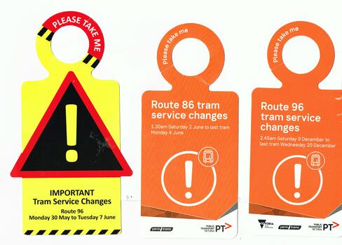 "Tram service changes"