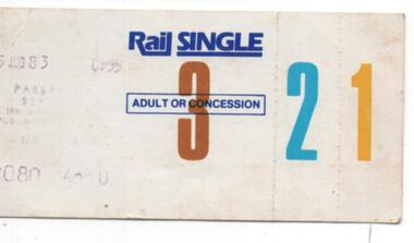 "Rail Single - Adult or Concession"