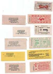 Miscellaneous tickets and travel dockets.