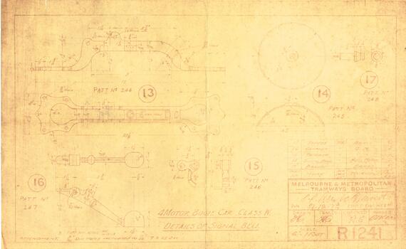 "4 Motor Bogie Class W Details of Signal Bell"