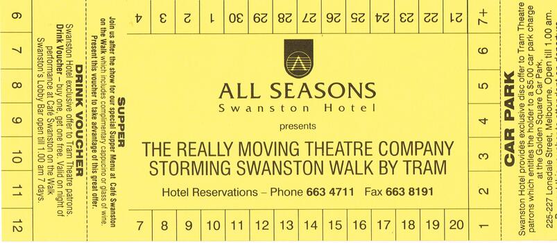 “The really moving theatre company storming Swanston Walk by Tram”