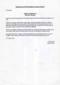 "MMTB Notice to Inspectors (Electric System)"
