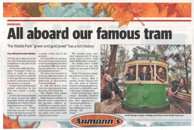 "All aboard our famous tram"