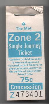 , Zones 2 single journey,