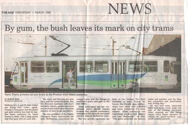 "By gum, the bush leaves its mark on city trams"