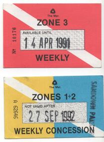 Zone 3 Weekly ticket,