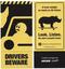 "Drivers Beware", "Getting Around Safely on Trams", "Travel Happy Share the Road", "Beware of Sudden Stops"