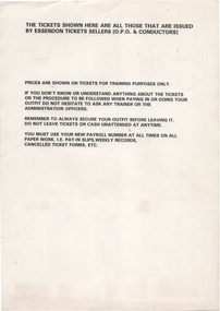 Document - Instruction, The Met, mid 1980's