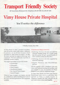 "Transport Friendly Society - Vimy House Private Hospital"