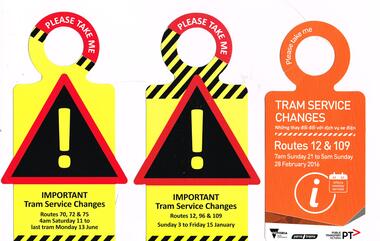 "Tram service changes"