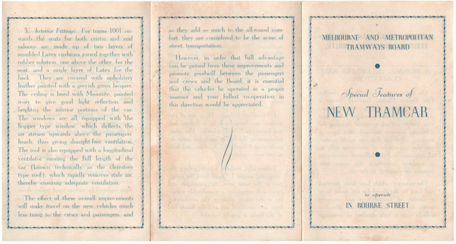 "Special Features of New Tramcar"