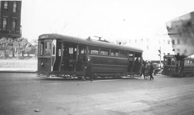Photograph - Trams 171 and 178 in Swanston St, c1925