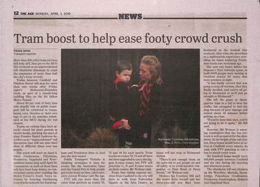 “Tram boost to help ease footy crowd crush”
