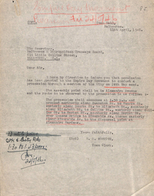 "Parade of Boy Scouts and Cadets, Through City Streets, Friday 24 May 1946 - 1:30 to 2:20pm Approximately"