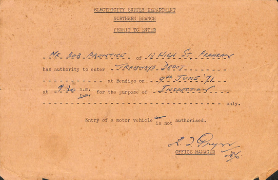 Permit to Enter