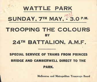 Trooping the Colours - Wattle Park