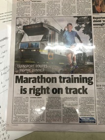 "Marathon training is right on track"