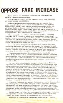 "Oppose Fare Increase"