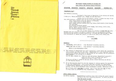 "TMSV Circulars, reports and invitations"