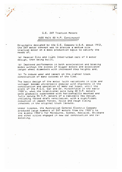 "GE 247 Traction Motors"
