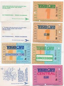 Set of four large Travel Cards,