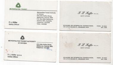 Document - Business card, Melbourne & Metropolitan Tramways Board (MMTB), 1970's to mid 1980's