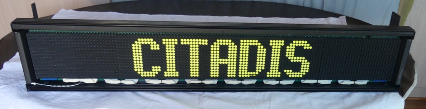 Destination indicator equipment that was fitted to a C class tram - dot matrix style