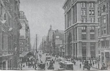 "Collins St Melbourne looking west"