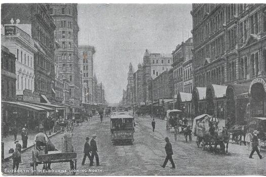 "Elizabeth St Melbourne looking North"