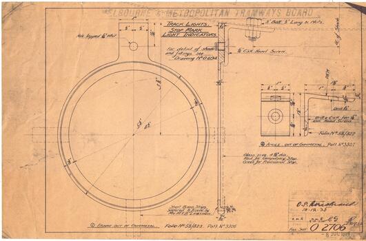 "Stopping Place Indicator to fit SEC 17" Reflector", "Track Lights - stop Mark Light Indicators"