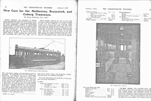 Noiseless Tramcar - first Australian Vehicles - Bogies fitted have special noise reducing features