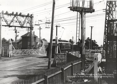 NMETL tram 4 Epsom Road level crossing