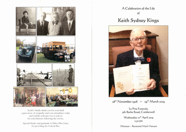 "In Memory of Keith Sydney Kings"