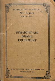 "Westinghouse - T5001-Straight-Air Brake Equipment"