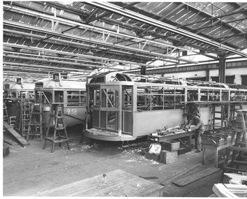 tramcars - SW6 - being built in Preston Workshops