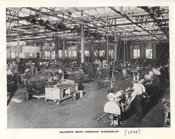 machine shop at Preston Workshops c1943.