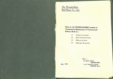 "The Woods Gilbert Rail Planer Co. Ltd. - Rail Planning Machines"