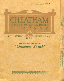 "Cheatham Electric Switching Device Company - Manufacturers of the Cheatham Switch"