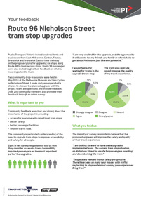 construction of super stops along Nicholson St Brunswick