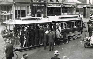 Cable trams - Bridge Road, Richmond Races 